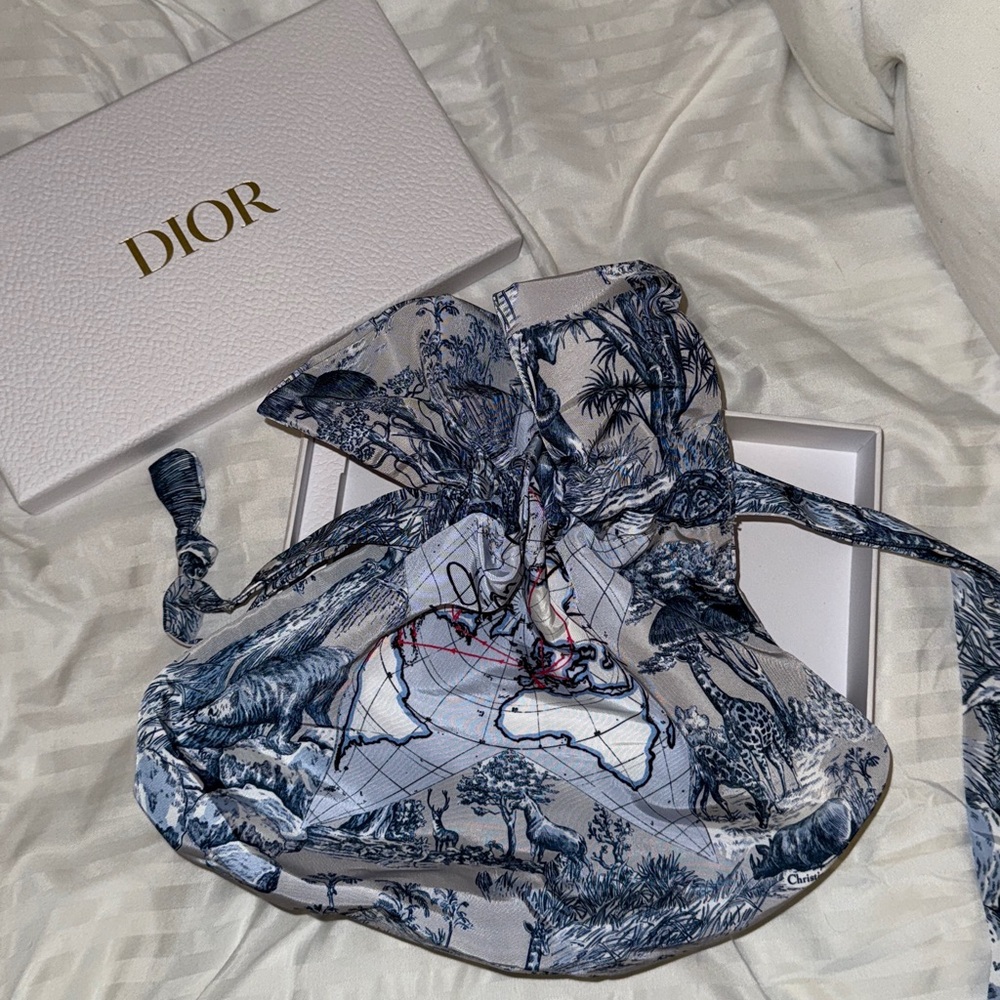 Blue and Gray Map Print Shoulder Bag